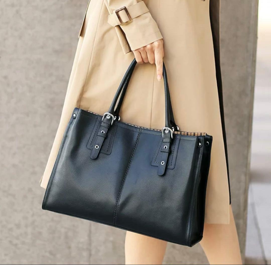 Jamale ジャマレ 本革 ビジネスバッグ 黒