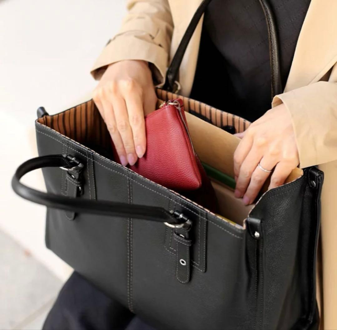 Jamale ジャマレ 本革 ビジネスバッグ 黒