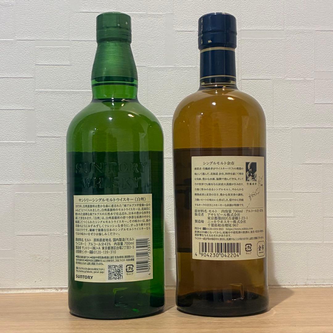 【新品未開封】サントリー 白州 & ニッカ 余市 セット