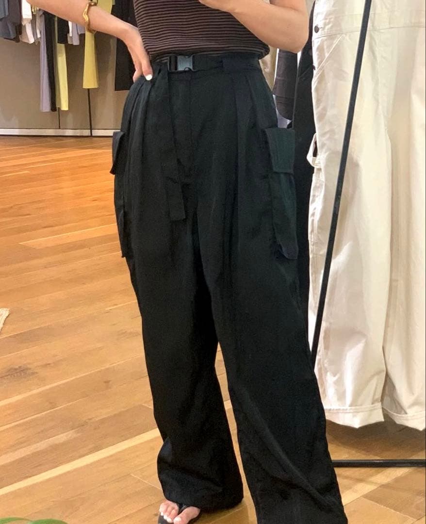 PHEENY ナイロン ミリタリー パンツ（ブラック）size2