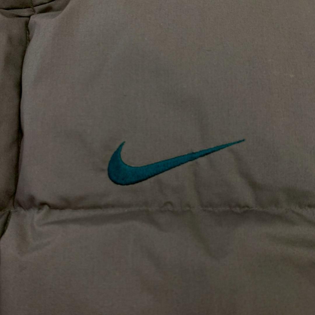 ナイキ 90s 白タグ ダウンジャケット 刺繍ロゴ 肉厚 ヌプシ XL　D487