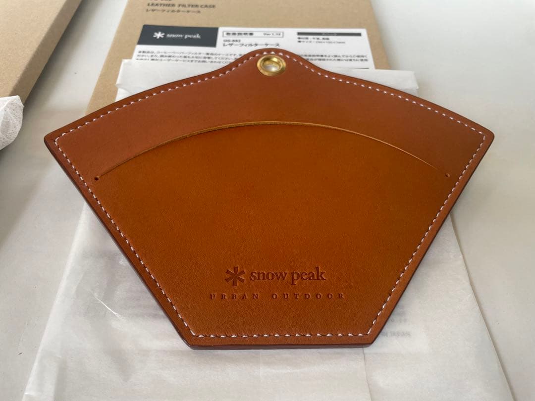 スノーピーク・peak ・レザーケトルマット・レザーフィルターケース