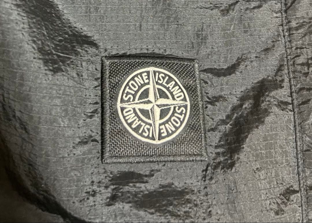 stone  NYLON L TRACK PANTS 黒