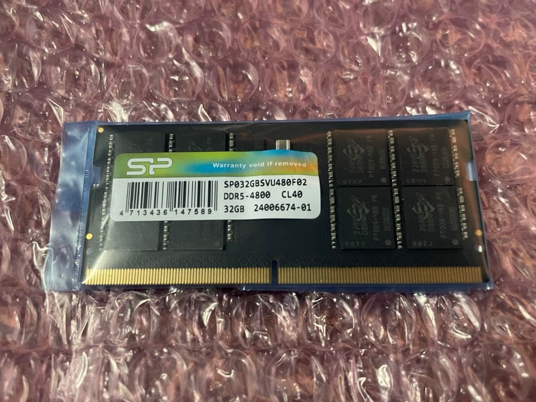 ノートPC用メモリ DDR5-4800 32GB×1