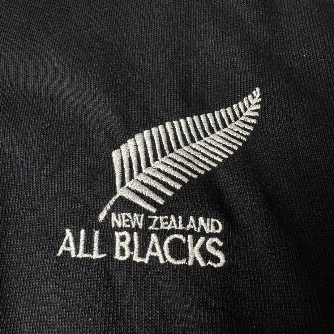 【100周年】CANTERBURY 刺繍ロゴ ALL BLACKS ラガーシャツ