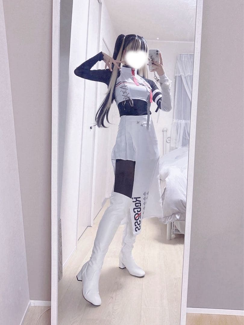 ホロライブ 儒烏風亭らでん コスプレ ウィッグ付き Daybreak 白衣装