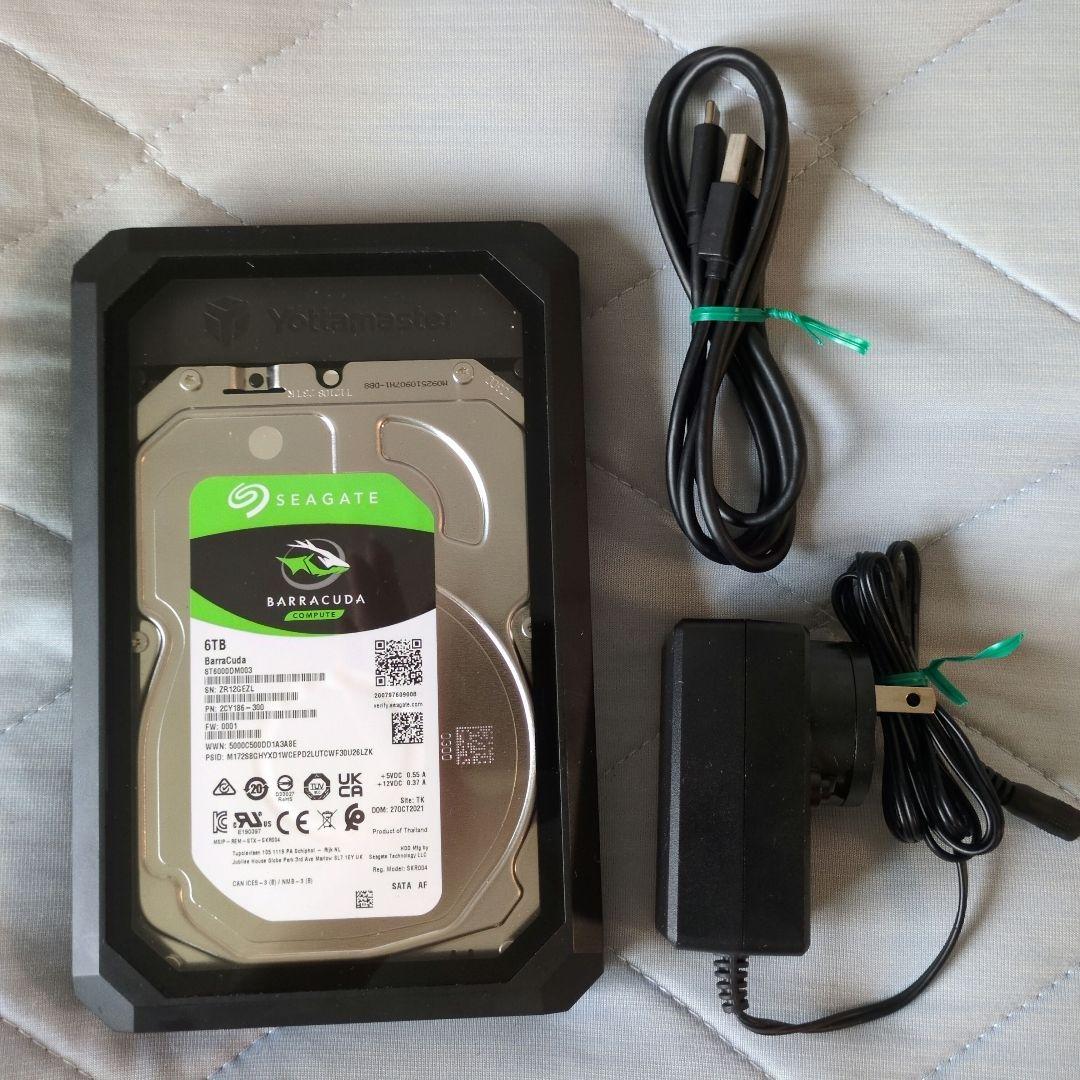 SEAGATE BarraCuda 6TB 外付けケース付き