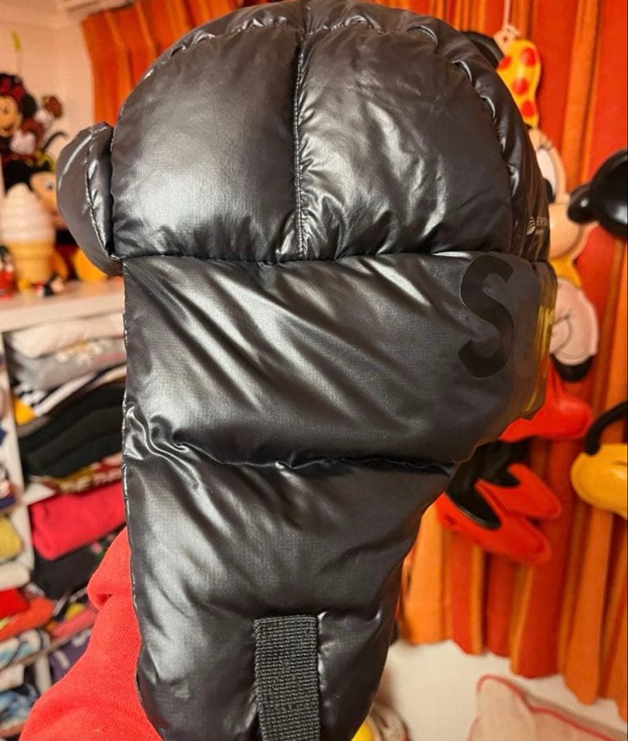 Supreme ダウン　フライトキャップ ブラック サイズ M/L