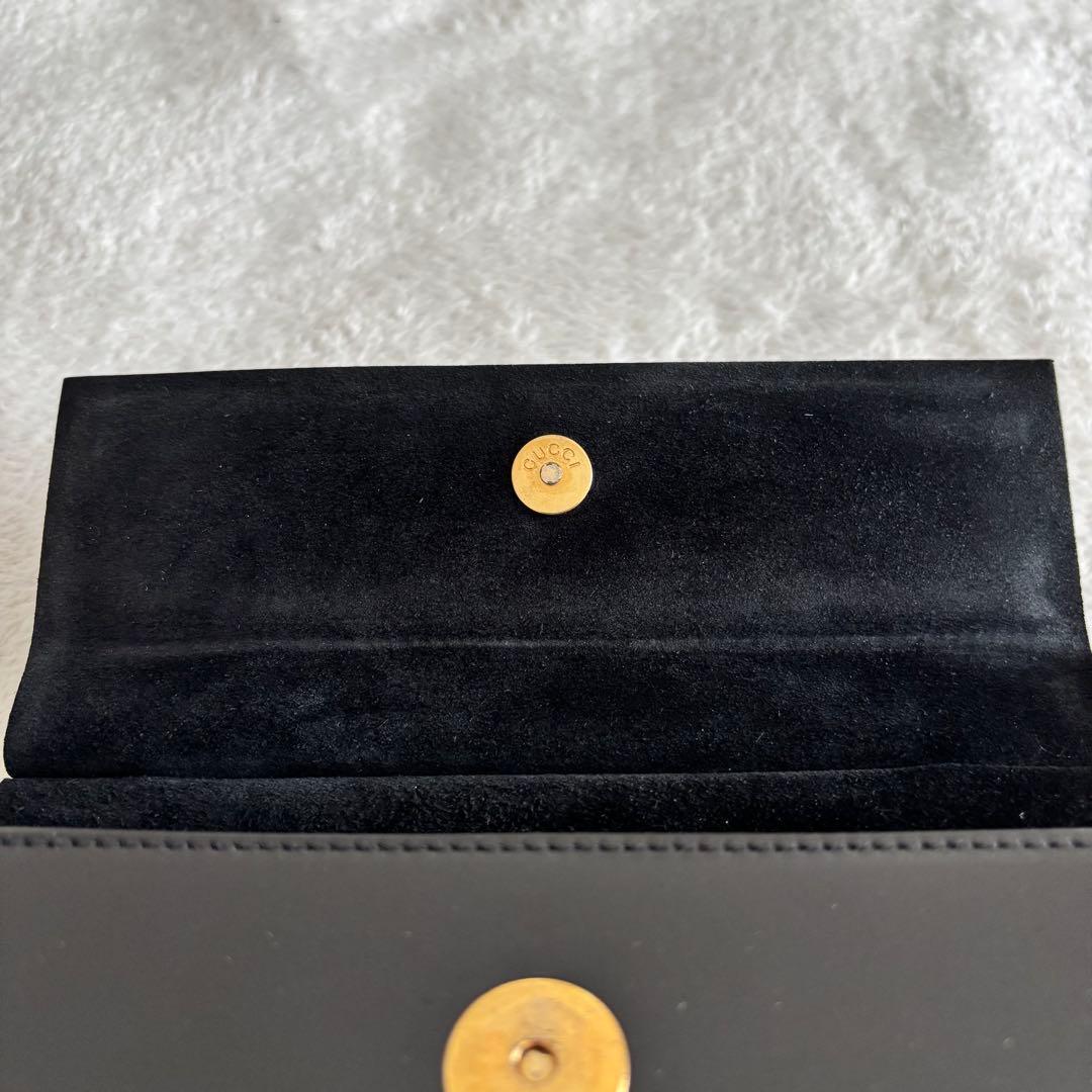 ✨美品✨ GUCCI グッチ バンブー ハンドバッグ レザー 本革 ブラック 黒