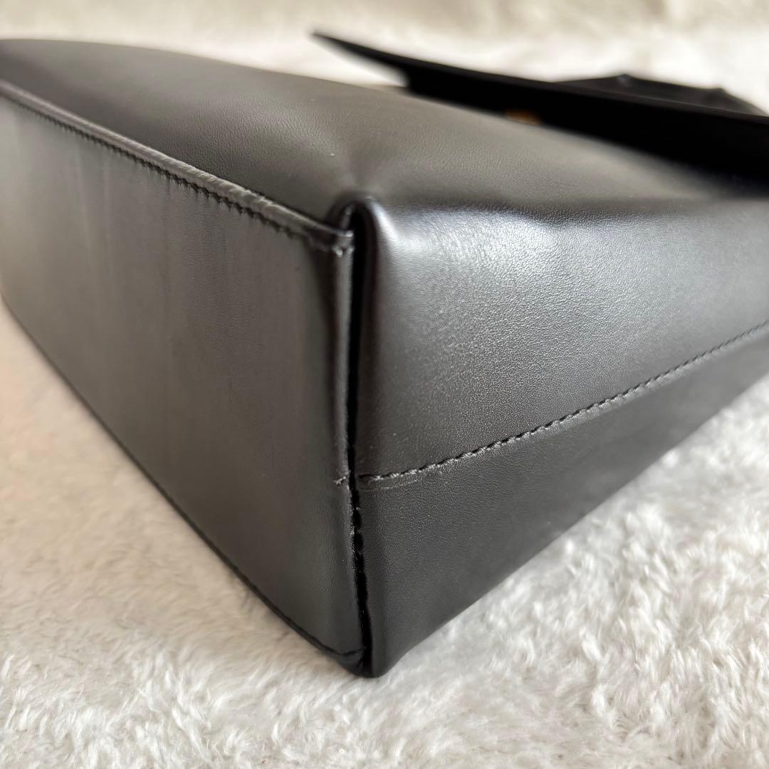 ✨美品✨ GUCCI グッチ バンブー ハンドバッグ レザー 本革 ブラック 黒