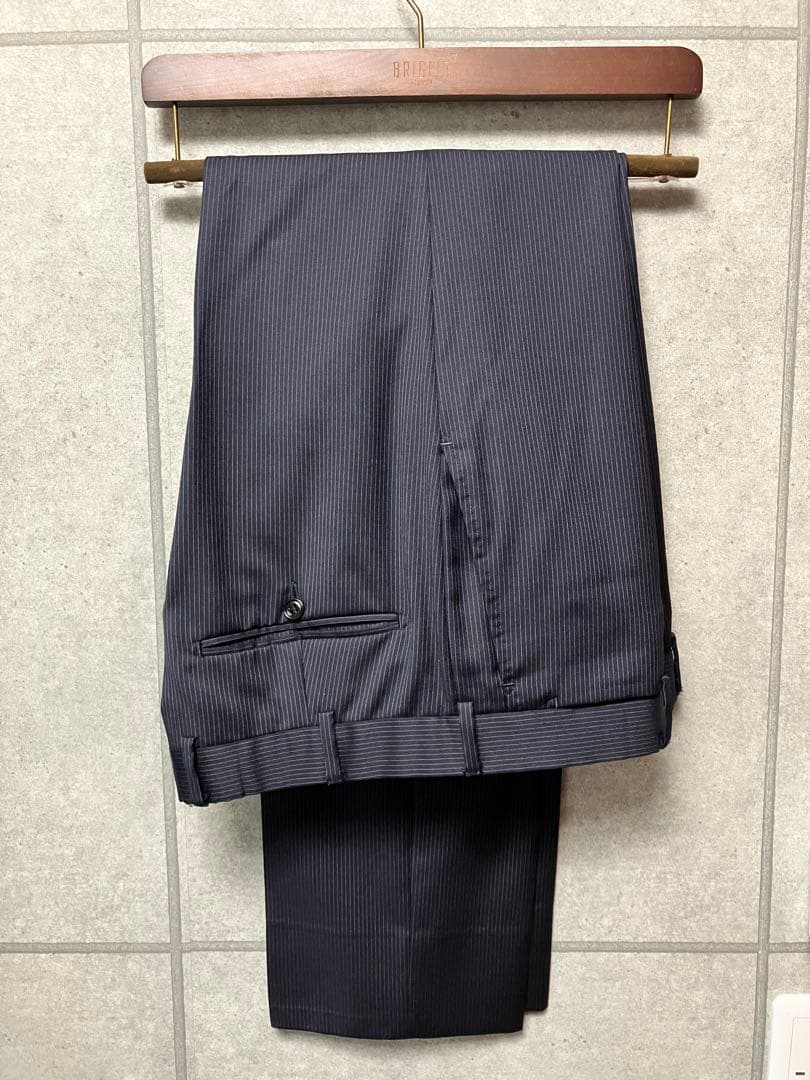 ピ*ロ様 Belvest ベルヴェスト ストライプスーツ 46 バーニーズ別注