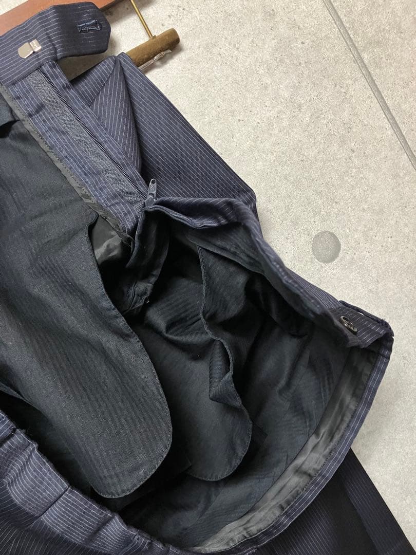 ピ*ロ様 Belvest ベルヴェスト ストライプスーツ 46 バーニーズ別注