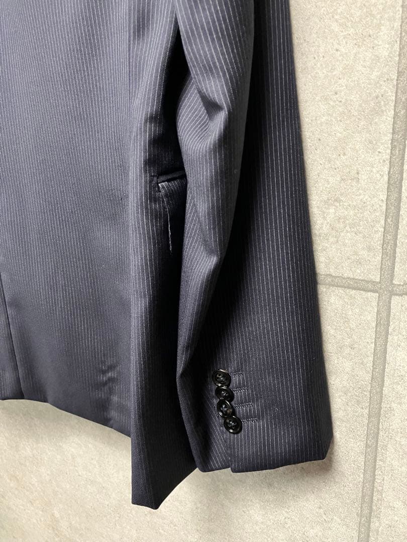 ピ*ロ様 Belvest ベルヴェスト ストライプスーツ 46 バーニーズ別注