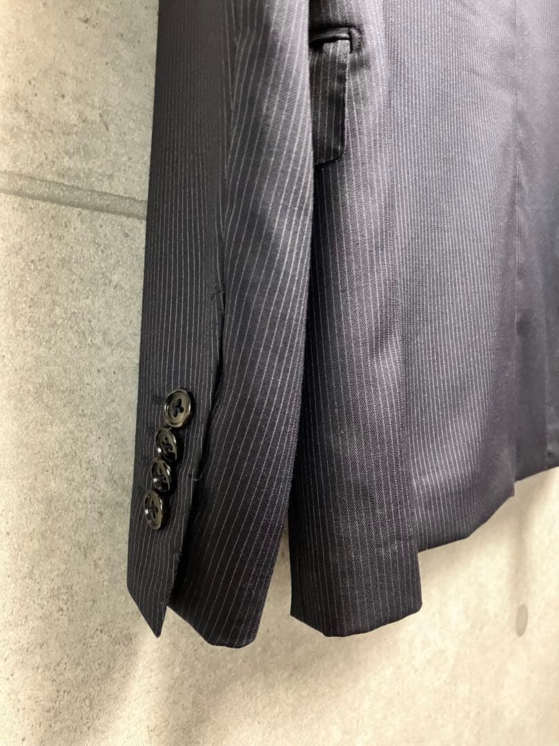 ピ*ロ様 Belvest ベルヴェスト ストライプスーツ 46 バーニーズ別注