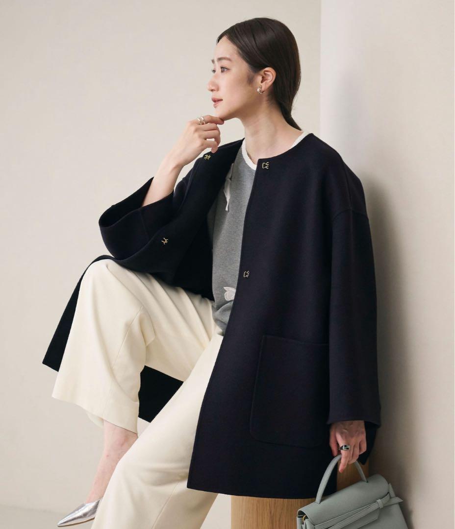 【タグ付新品】united arrows バイカラーリバー　ミドルコー