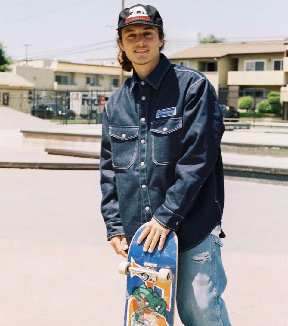 超美品CHALLENGER デニムライニングシャツジャケット