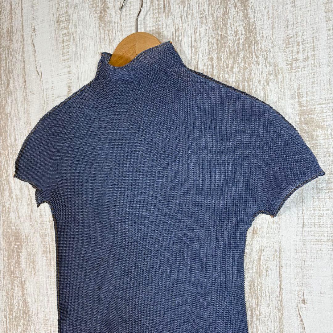 ミーバイイッセイミヤケ ワッフルプリーツ ハイネック カットソー 半袖