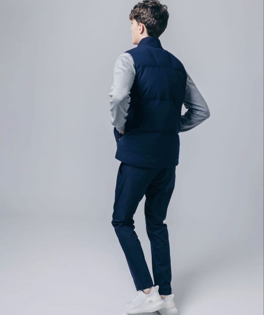 LACOSTE ネイビー ピケダウンベスト Sサイズ