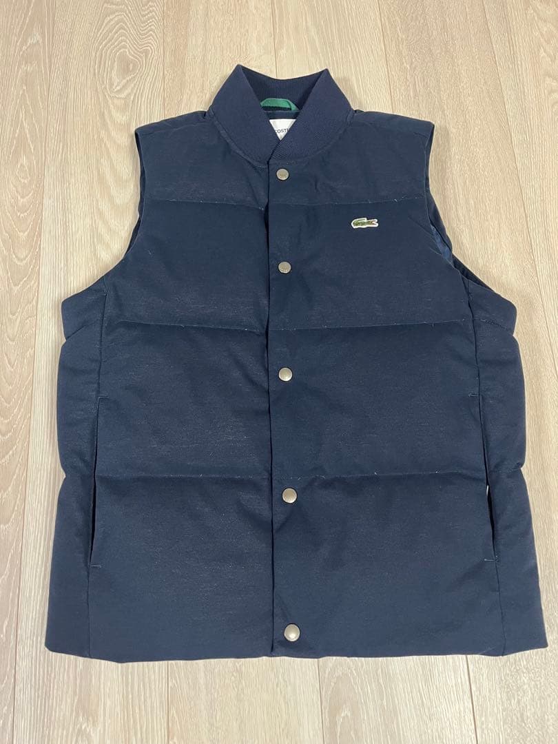 LACOSTE ネイビー ピケダウンベスト Sサイズ