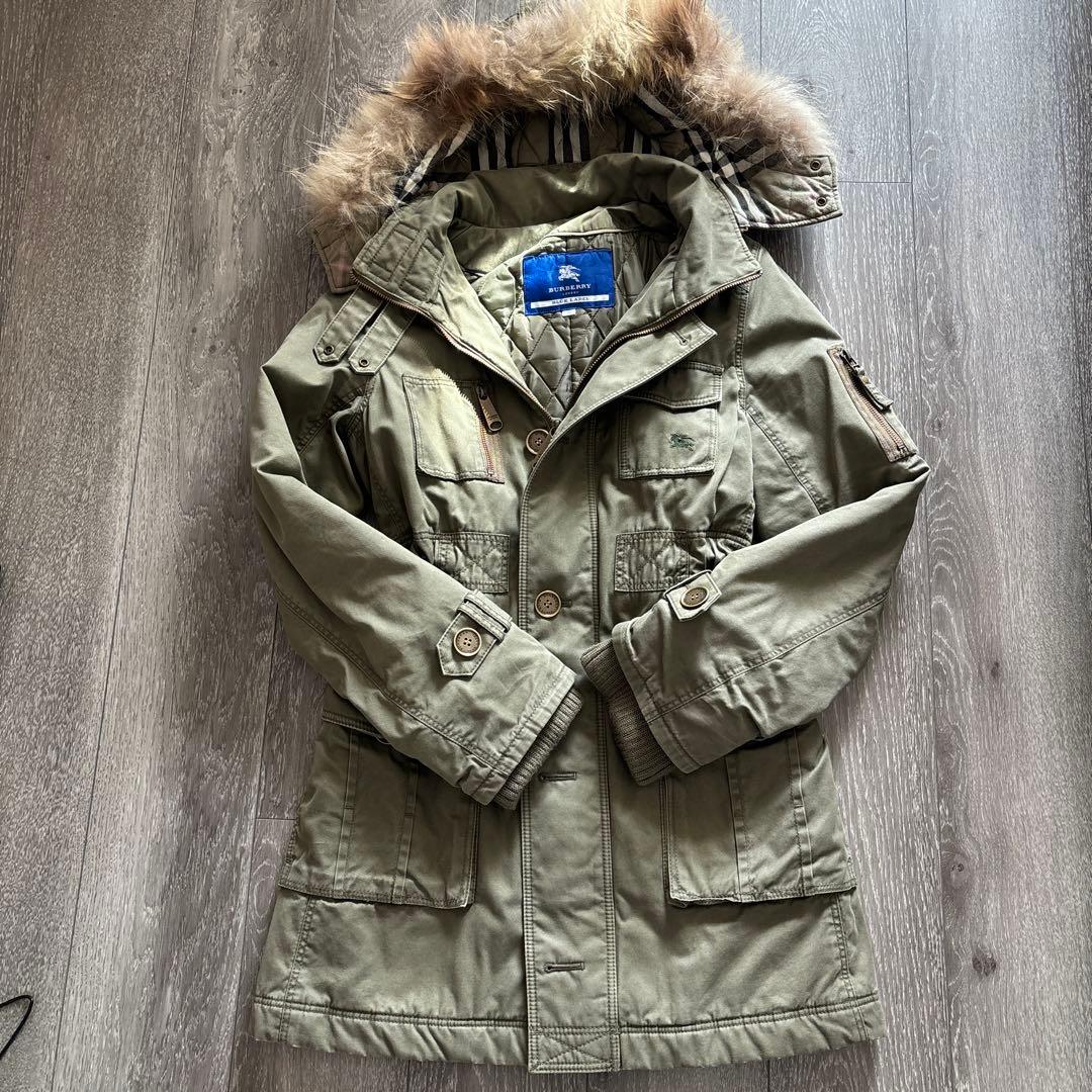 Kn☆☆バーバリーブルーレーベル☆ミリタリーコート☆38