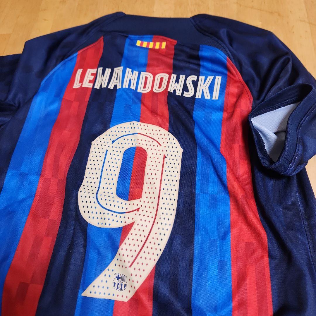 新品タグ付　FCバルセロナ ユニフォーム キッズL レヴァンドフスキ #9
