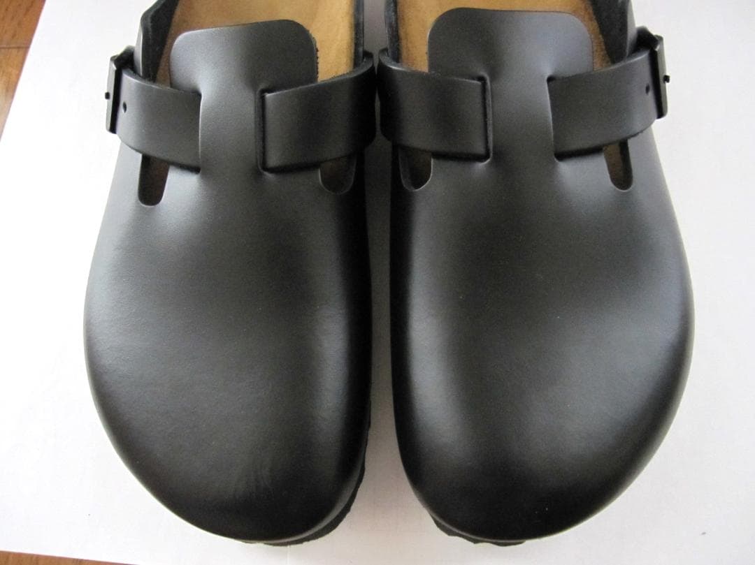 美品 ビルケンシュトック ボストン ナチュラルレザー 38 ナロー 24.5 黒