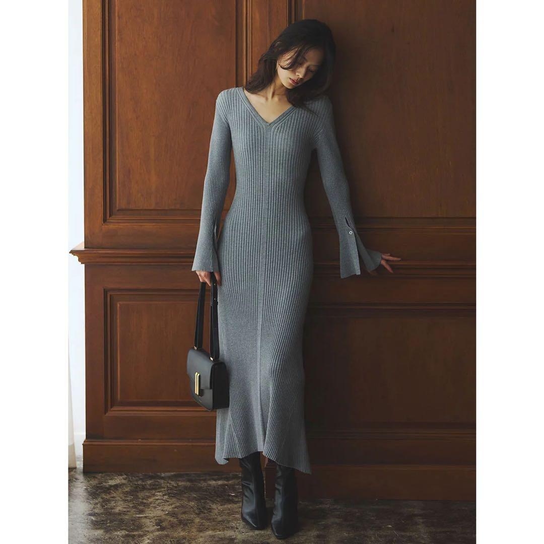 anuansセミマーメイドニットワンピース