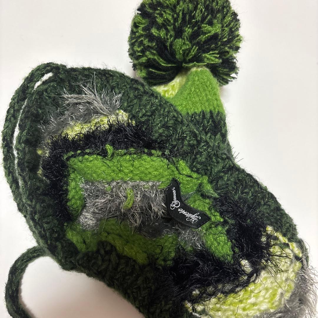 hysteric glamor 緑系ポンポン付きニット帽