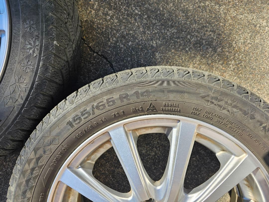155/65r14 スタッドレスタイヤホイールセット