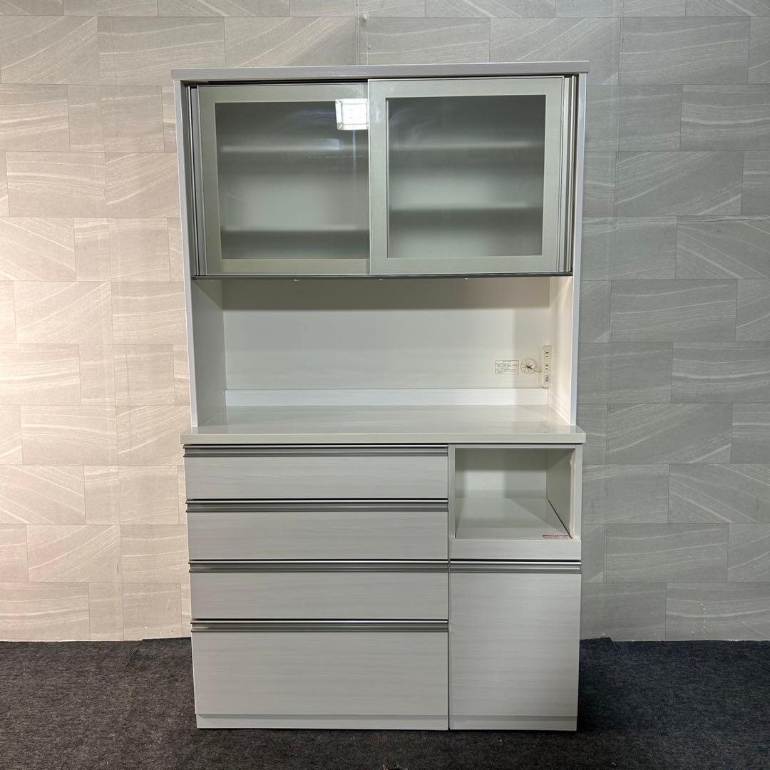 ニトリ 食器棚 リガーレ 120cm ホワイト キッチンボード 家具d3804