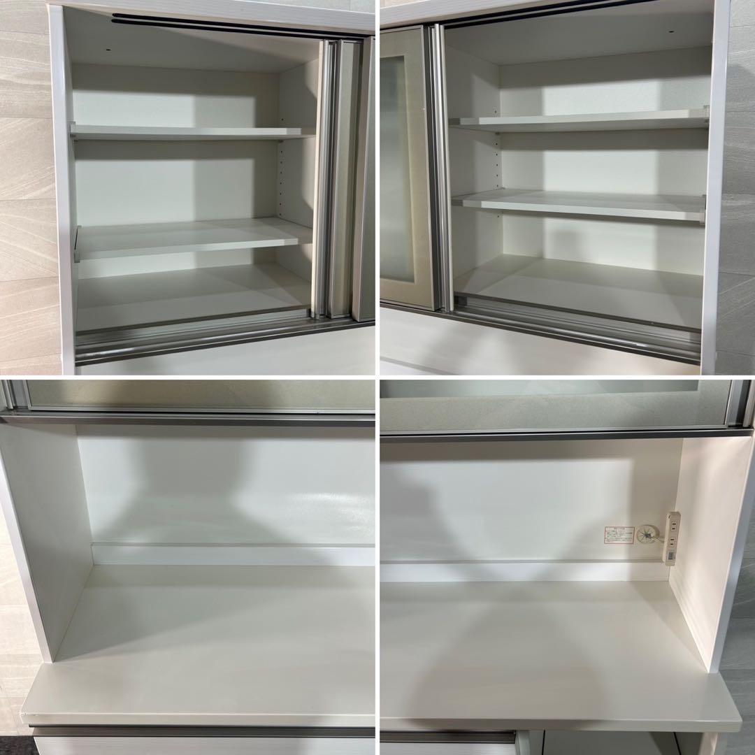 ニトリ 食器棚 リガーレ 120cm ホワイト キッチンボード 家具d3804