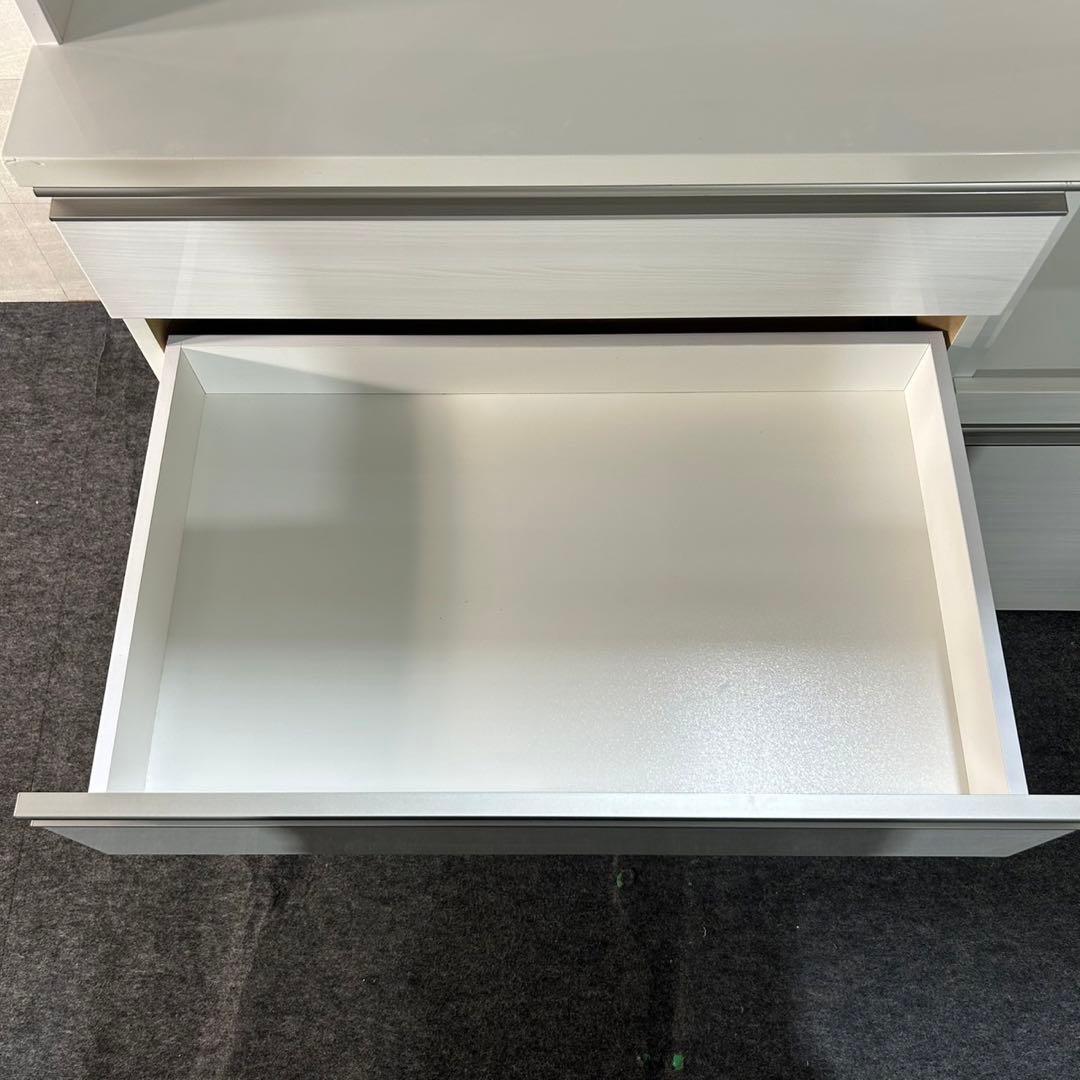 ニトリ 食器棚 リガーレ 120cm ホワイト キッチンボード 家具d3804