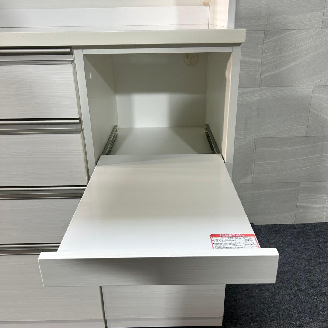 ニトリ 食器棚 リガーレ 120cm ホワイト キッチンボード 家具d3804