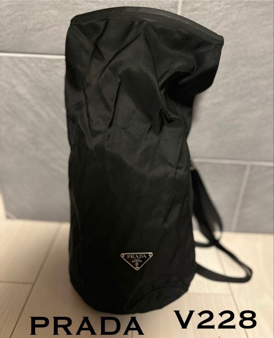 PRADA ボンサック ドラムバッグ BLACK V228 ショルダーバッグ