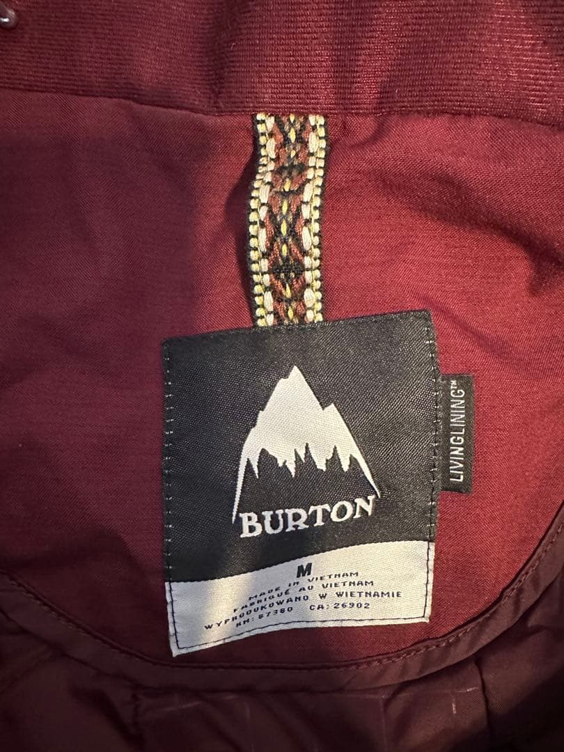 BURTON バーガンディ フード付きジャケット