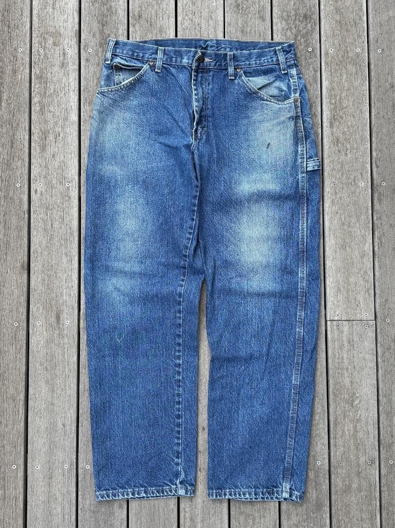00's Dickies Denim Painter Pants 33相当