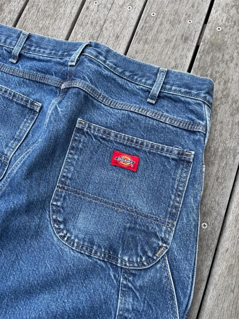 00's Dickies Denim Painter Pants 33相当