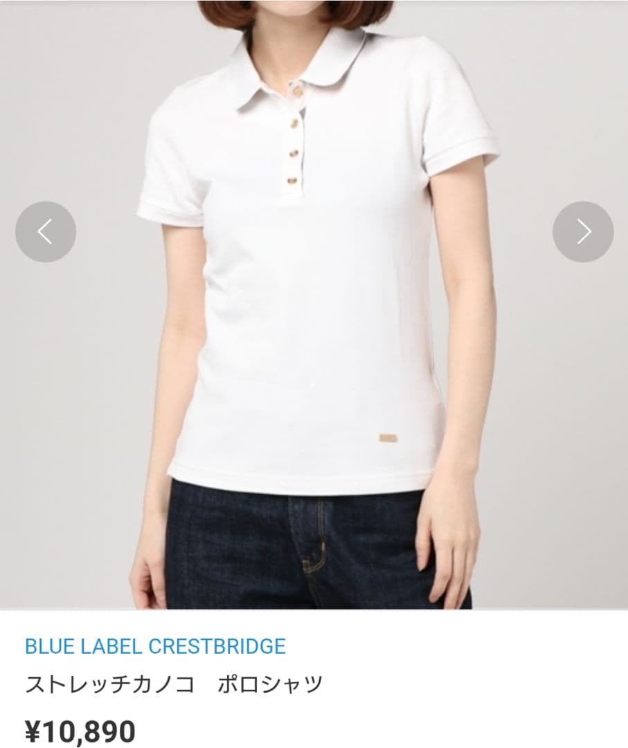 ブルーレーベルクレストブリッジ ポロシャツ ノヴァチェック 黒 白 2点セット