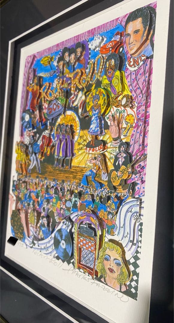 チャールズファジーノ 3D版画 Rock'n-Roll 1950'sポップアート