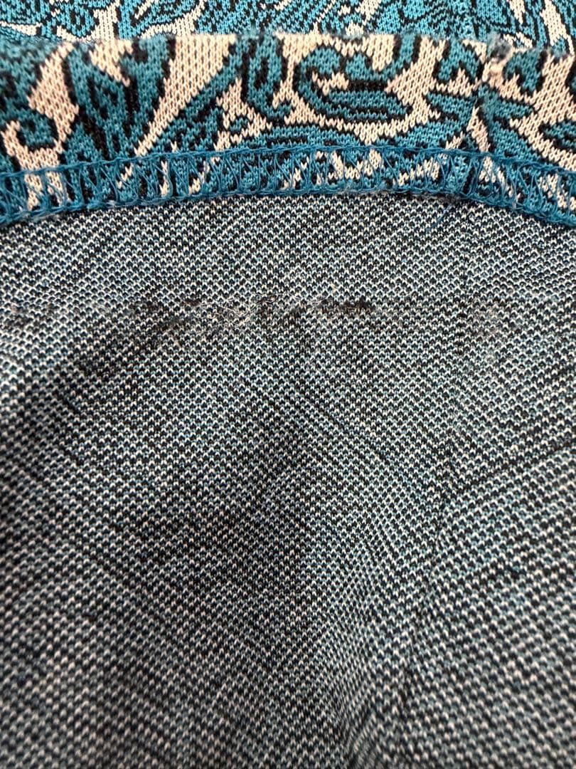 FUMIE=TANAKA　ジャガードフレアパンツ　ブルー