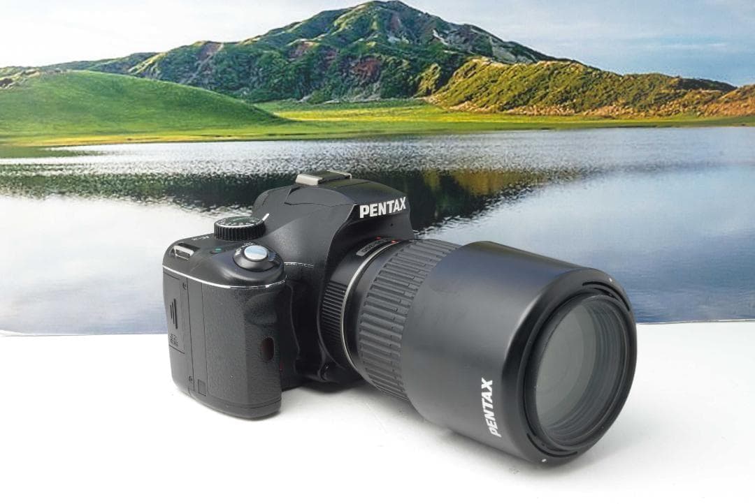 【S数2723回】PENTAX K-X★望遠レンズ付き55-300ｍｍ★転送OK