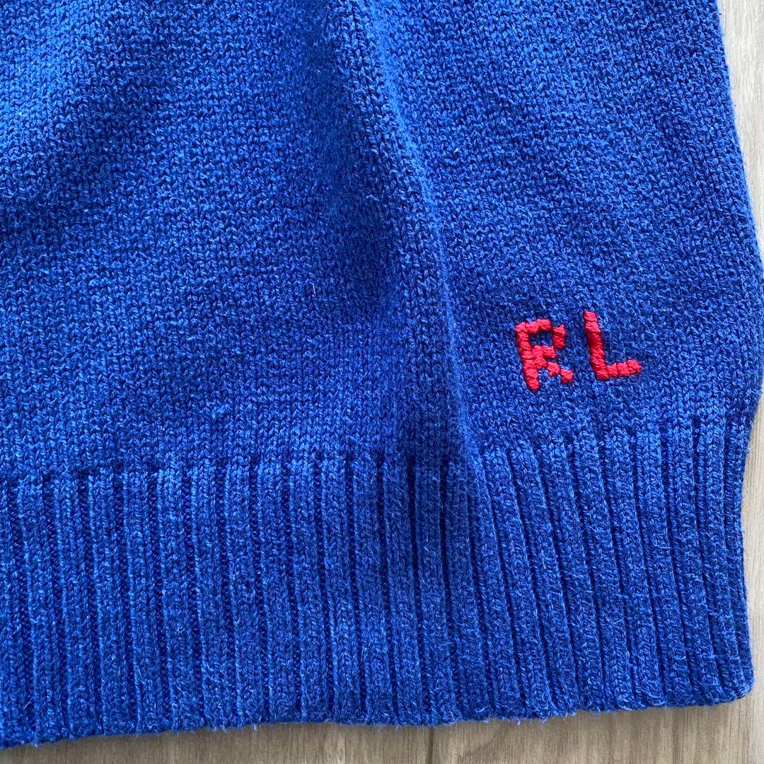 POLO ベア　ニット　メンズ　M 近年モデル　ネイビーブルー