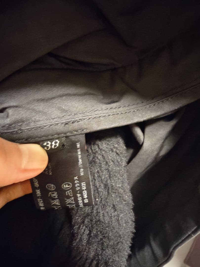 THE RERACS ライナー付きモッズコート ファーベスト ブラック 38