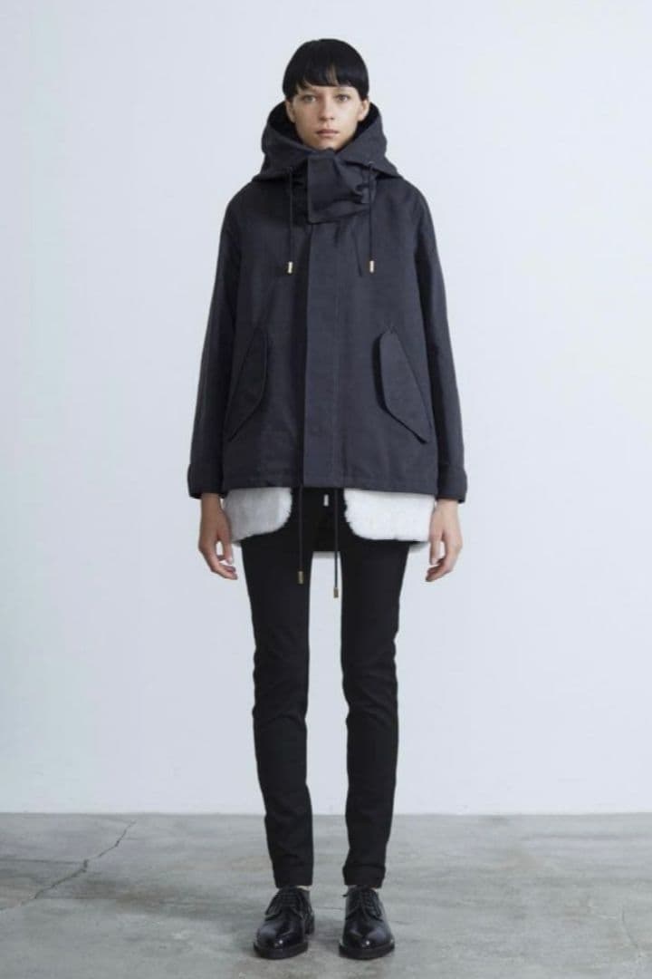 THE RERACS ライナー付きモッズコート ファーベスト ブラック 38