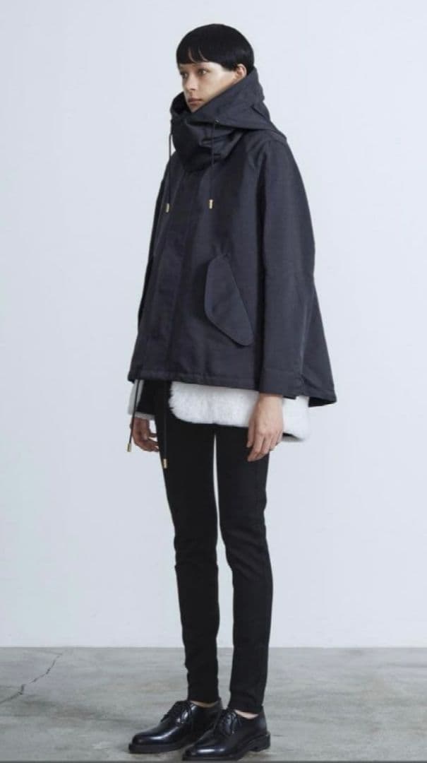 THE RERACS ライナー付きモッズコート ファーベスト ブラック 38