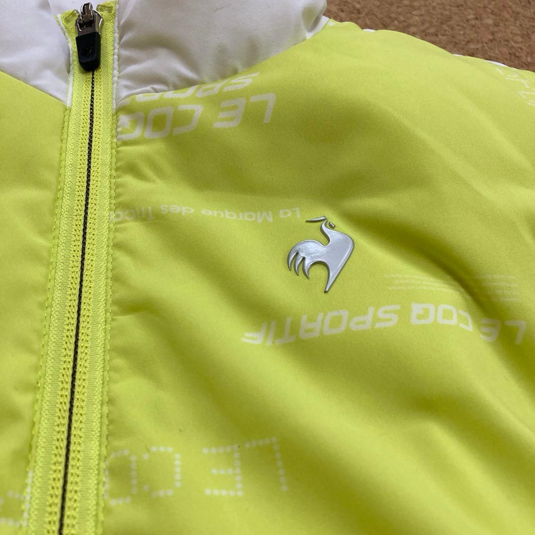 【美品】ルコックle coq sportifダウンジャケットゴルフLレディース黄