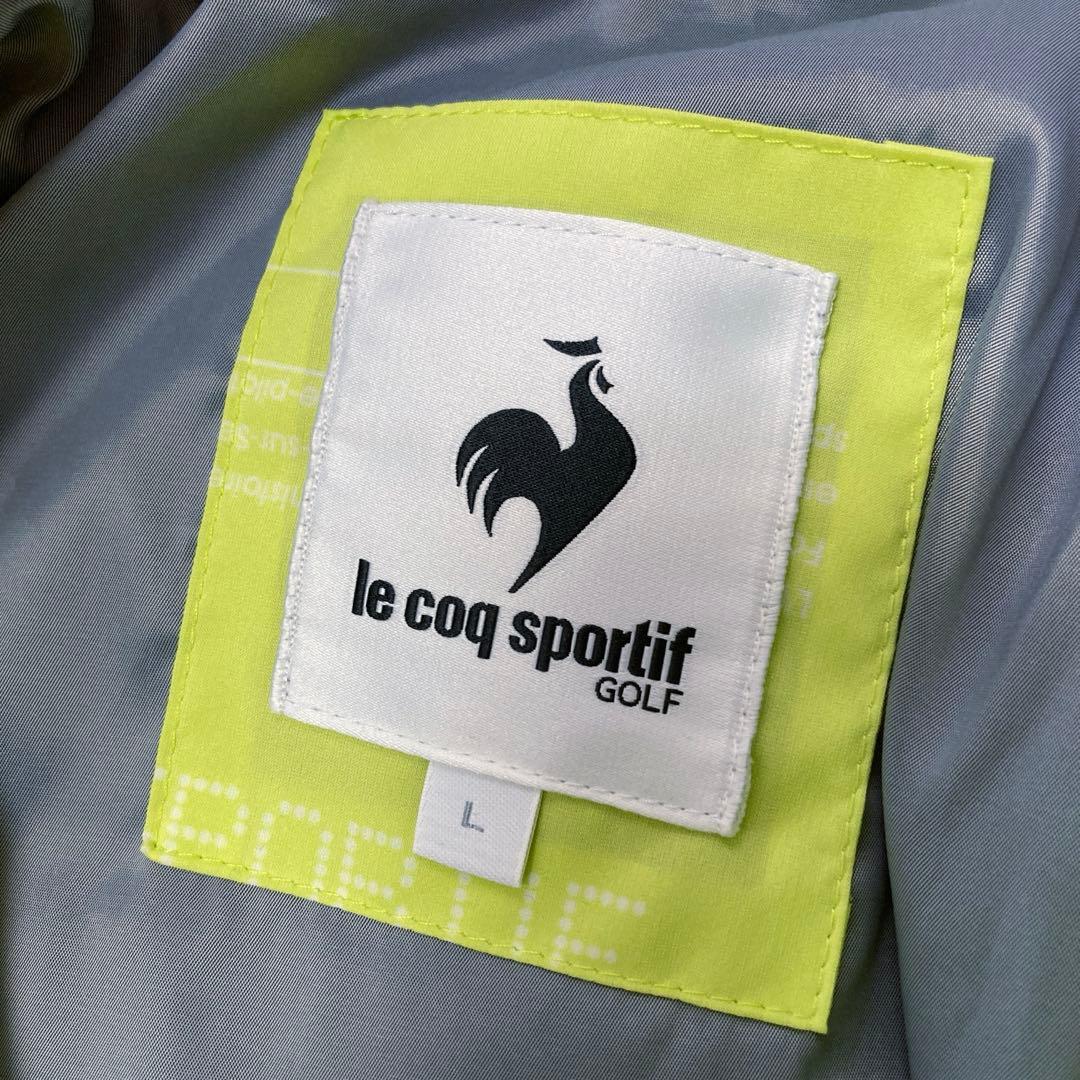 【美品】ルコックle coq sportifダウンジャケットゴルフLレディース黄