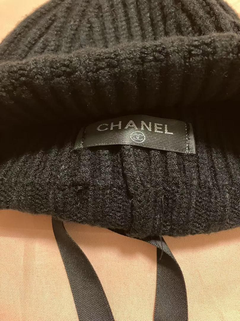 CC ロゴ　ブラック ニットキャップ・ビーニー