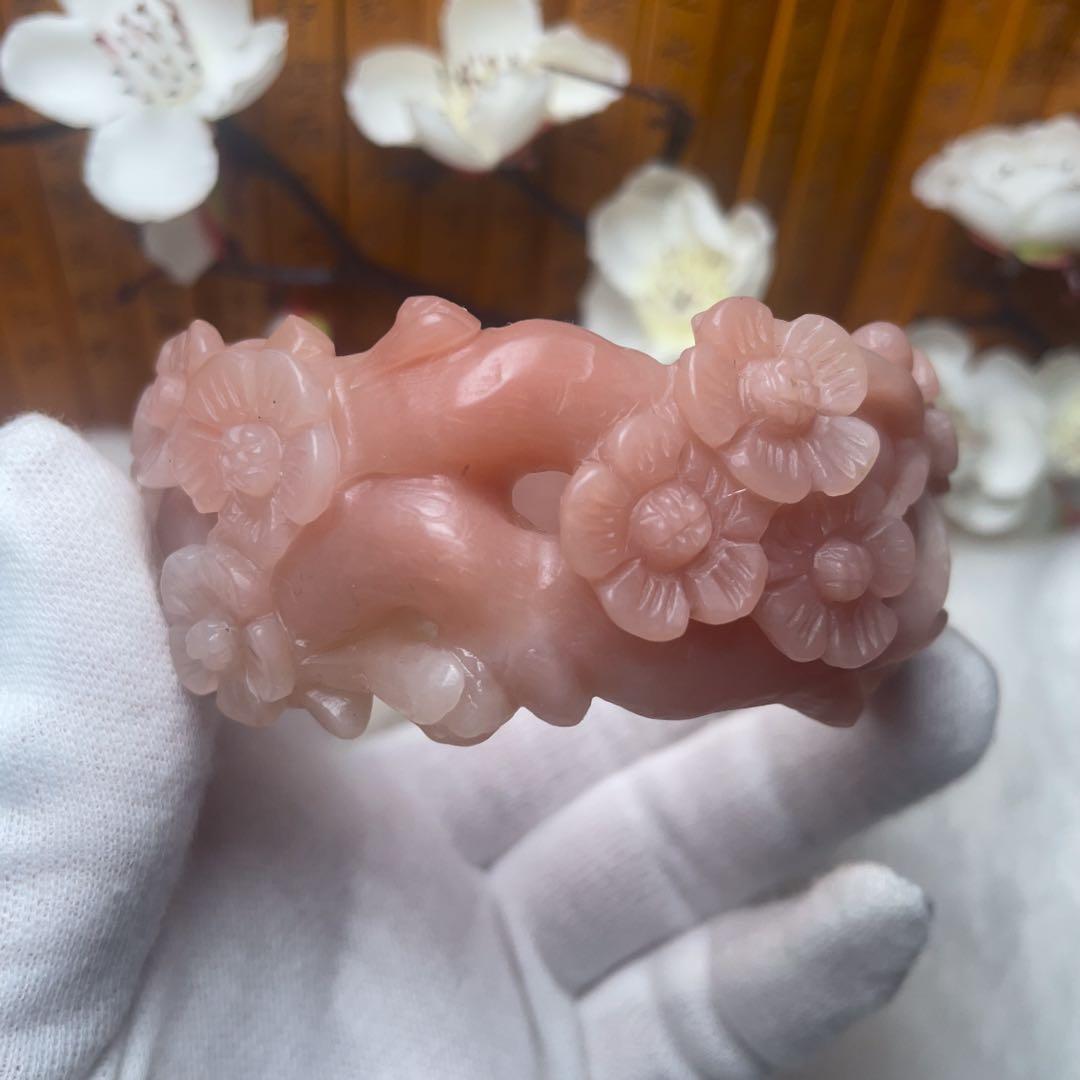 （60mm）天然石無処理【✨匠人精工 シャータイスイ 桜】 石英岩玉