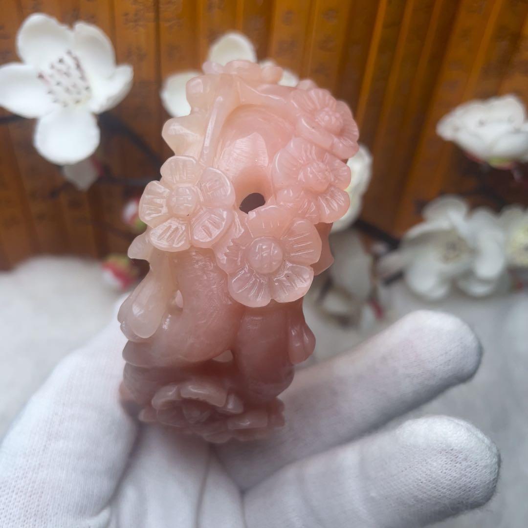 （60mm）天然石無処理【✨匠人精工 シャータイスイ 桜】 石英岩玉